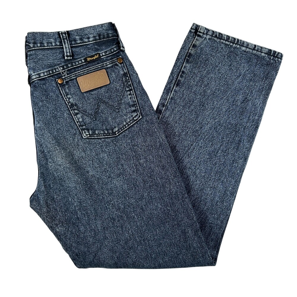 Vintage Wrangler Jeans Mens 32x31 Stone Wash Straight Cowboy Cut USA 13MWZNF 80s